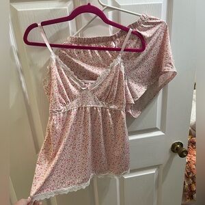 Vintage Laura Ashley Floral Pajama Set